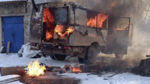 У Слов’янську під час пожежі вантажівки постраждав чоловік