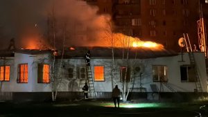 У Краматорську горіло кафе площею 1000 кв. м.