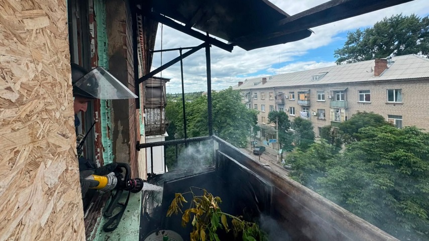 У Слов’янську під час пожежі в багатоповерхівці врятували чоловіка