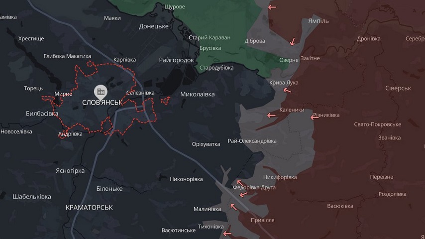 Росіяни наростили інтенсивність штурмів на Словʼянському напрямку