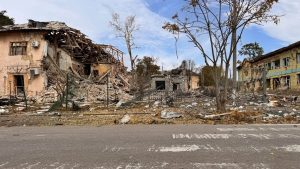 Зруйновано будівлю управління праці і соцзахисту у Краматорську