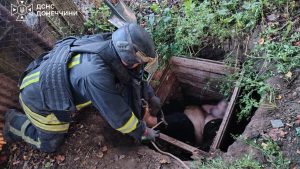 У Слов’янську рятувальники витягли чоловіка з глибокої ями