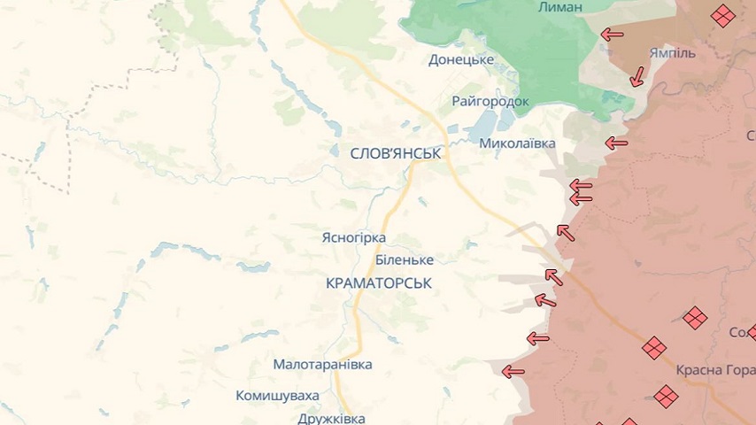 Ситуація на східному фронті: росіяни намагаються прорватися до Лимана та Слов’янська, але успіхів не мають
