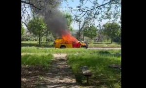 9 травня російський FPV-дрон РФ знищив автомобіль газовиків у Дружківці