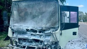 Російський безпілотник атакував автобус у Краматорську